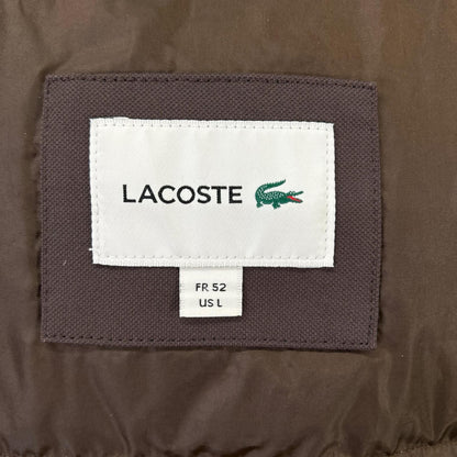Lacoste Brown Polyester Water-Resistant Down Jacket Size L