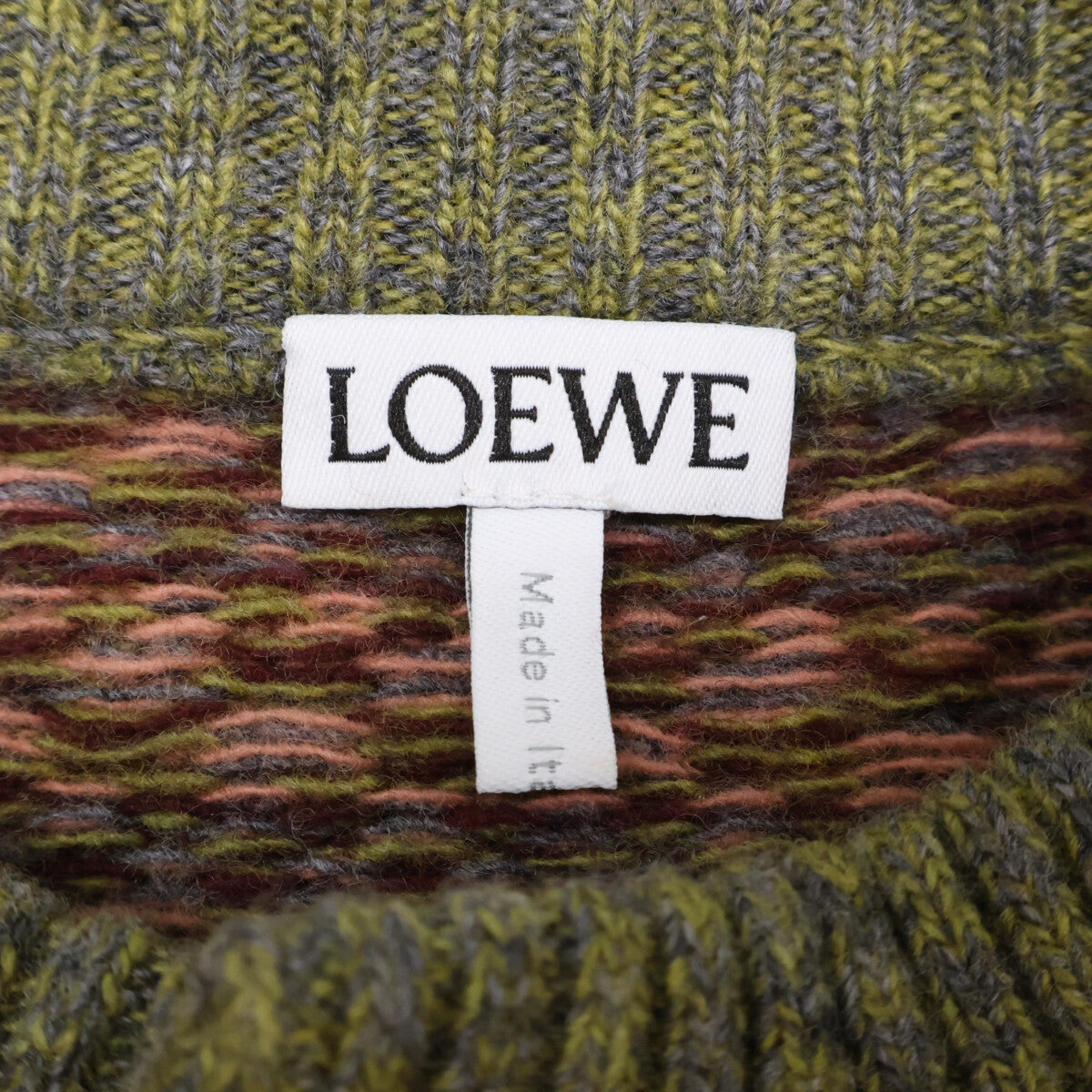 LOEWE H3299630SM Wool Embroidered Sweater Multi Size S
