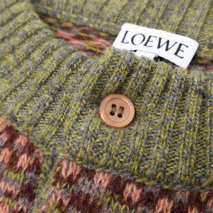 LOEWE H3299630SM Wool Embroidered Sweater Multi Size S