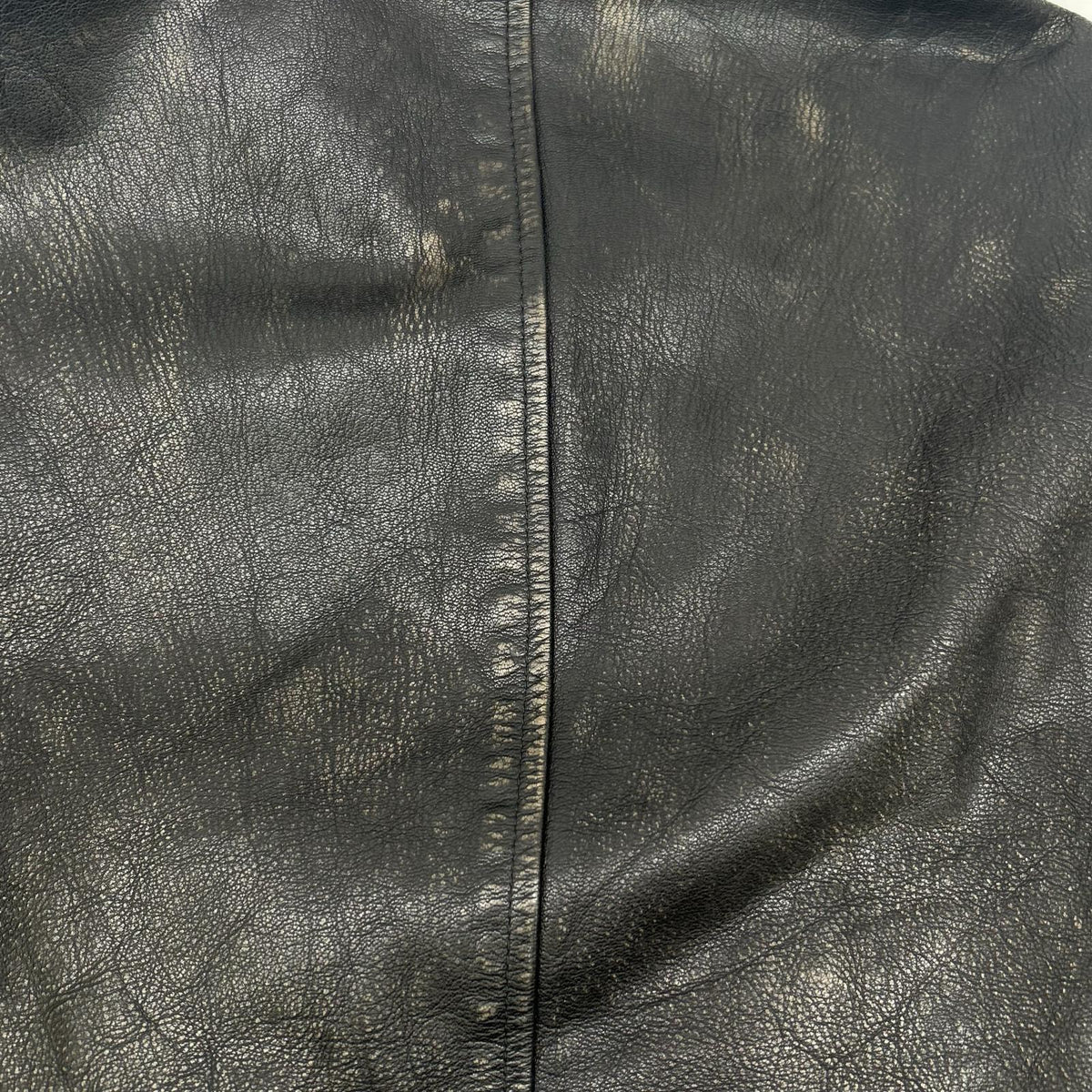 THE COCKPIT Black Goatskin Leather Motocross Jacket Size M
