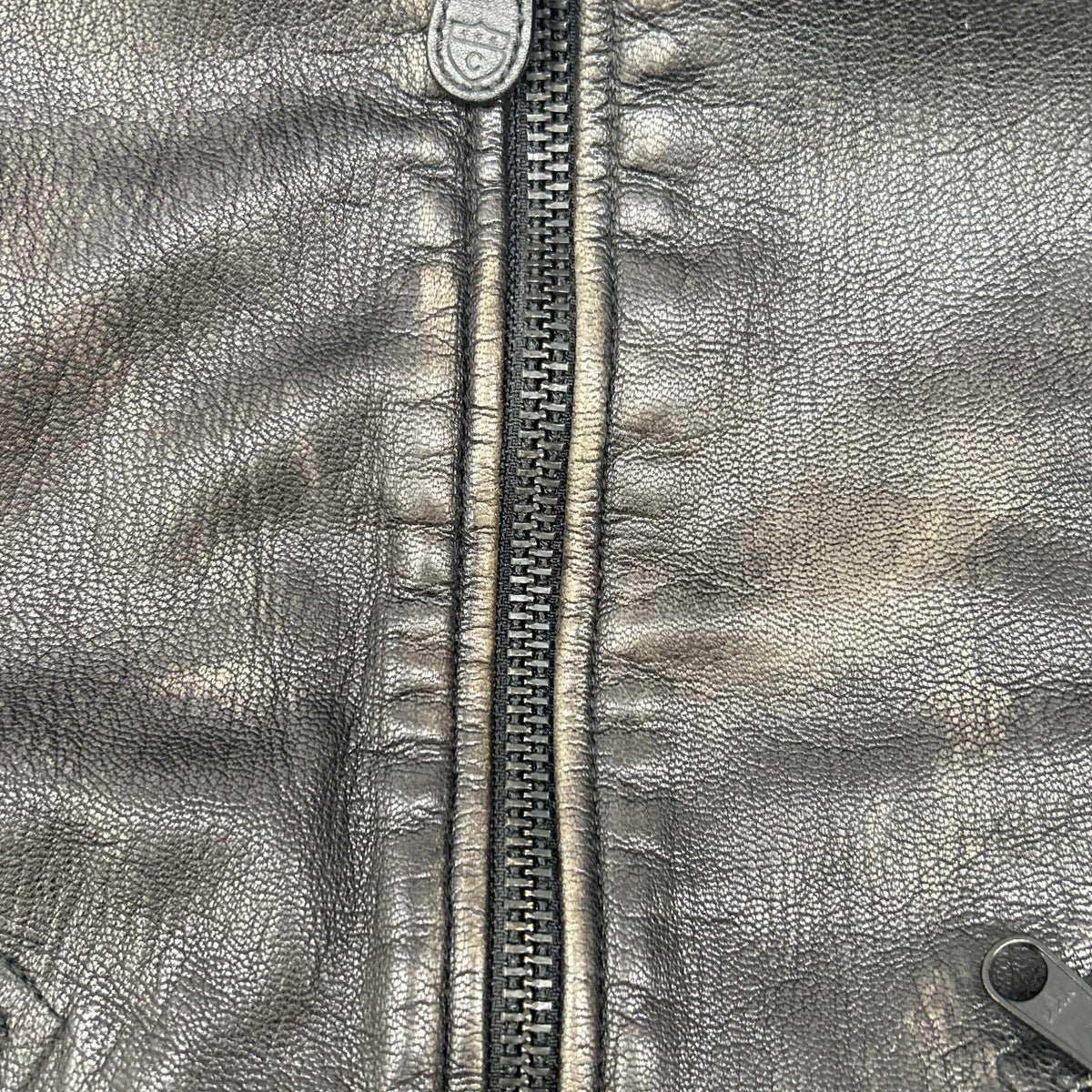 THE COCKPIT Black Goatskin Leather Motocross Jacket Size M