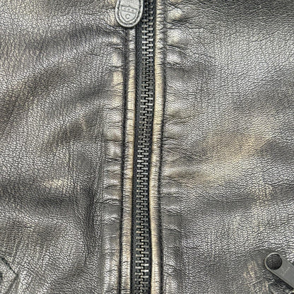 THE COCKPIT Black Goatskin Leather Motocross Jacket Size M