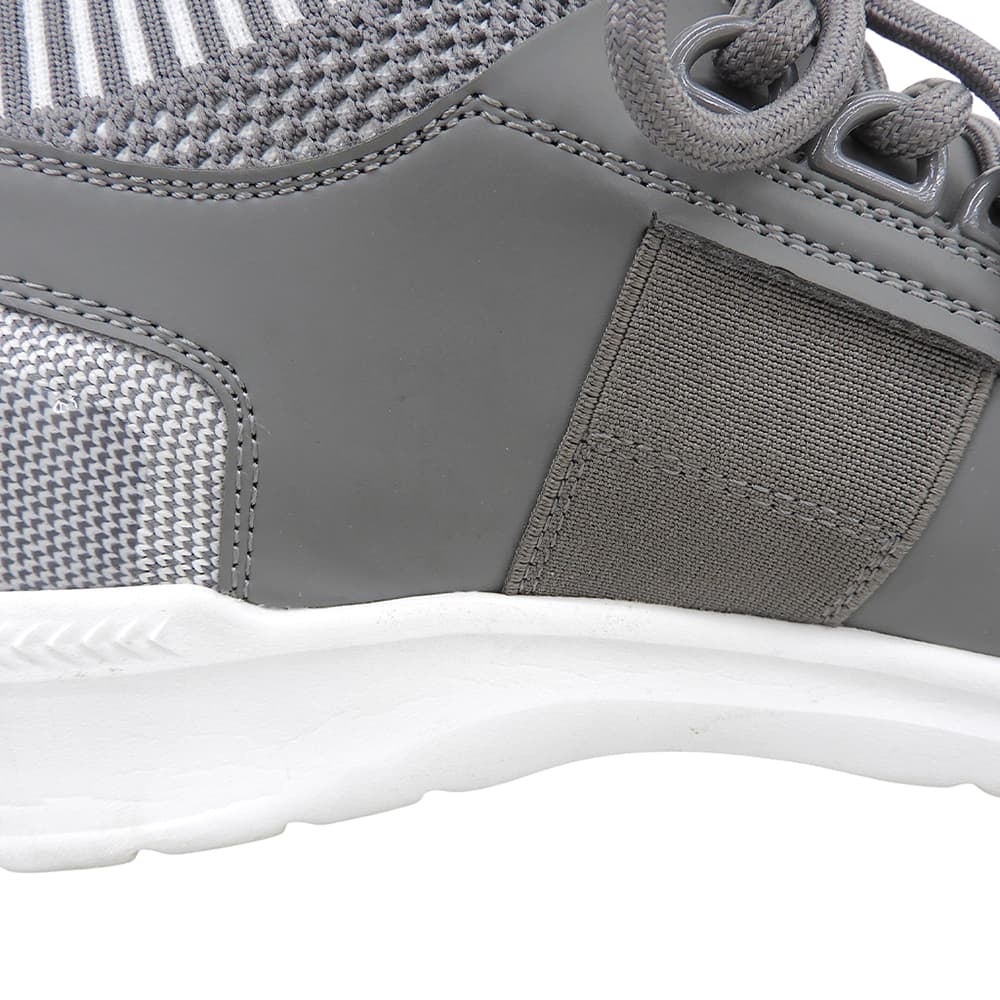 BOSS Gray Extreme Run Knit Fabric Sneakers Size EU 40