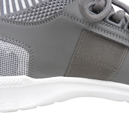 BOSS Gray Extreme Run Knit Fabric Sneakers Size EU 40