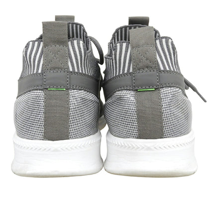 BOSS Gray Extreme Run Knit Fabric Sneakers Size EU 40