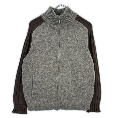 Zegna Sport Brown Heather Wool Knit Jacket