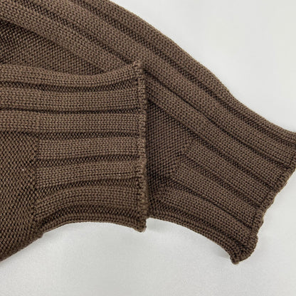 Zegna Sport Brown Heather Wool Knit Jacket