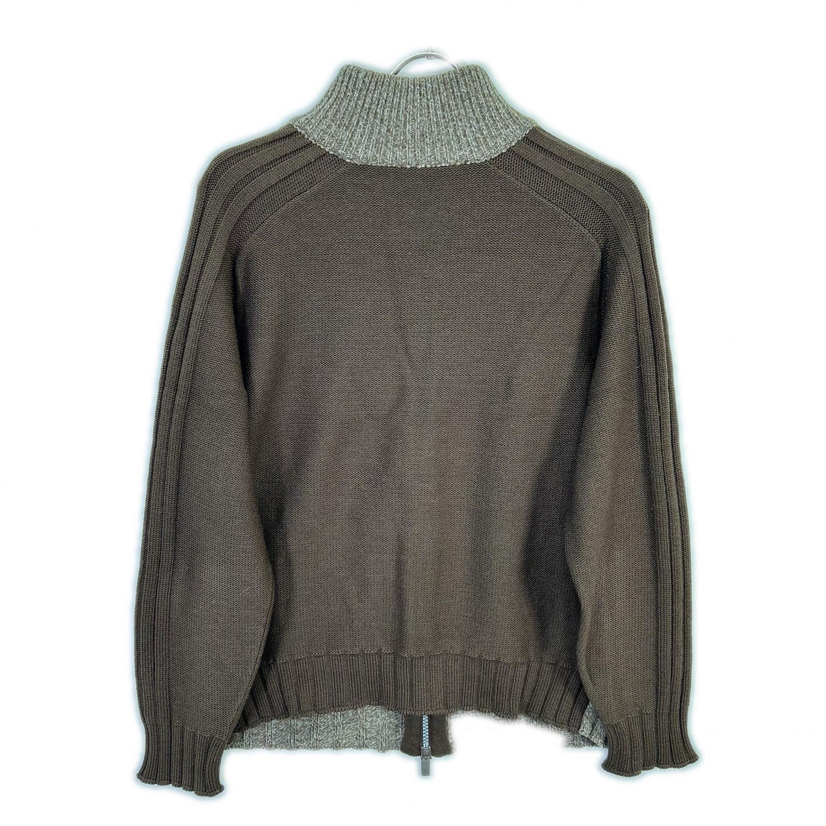 Zegna Sport Brown Heather Wool Knit Jacket