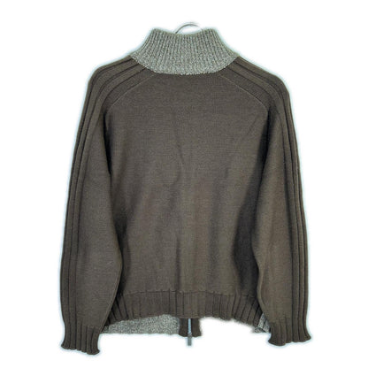 Zegna Sport Brown Heather Wool Knit Jacket