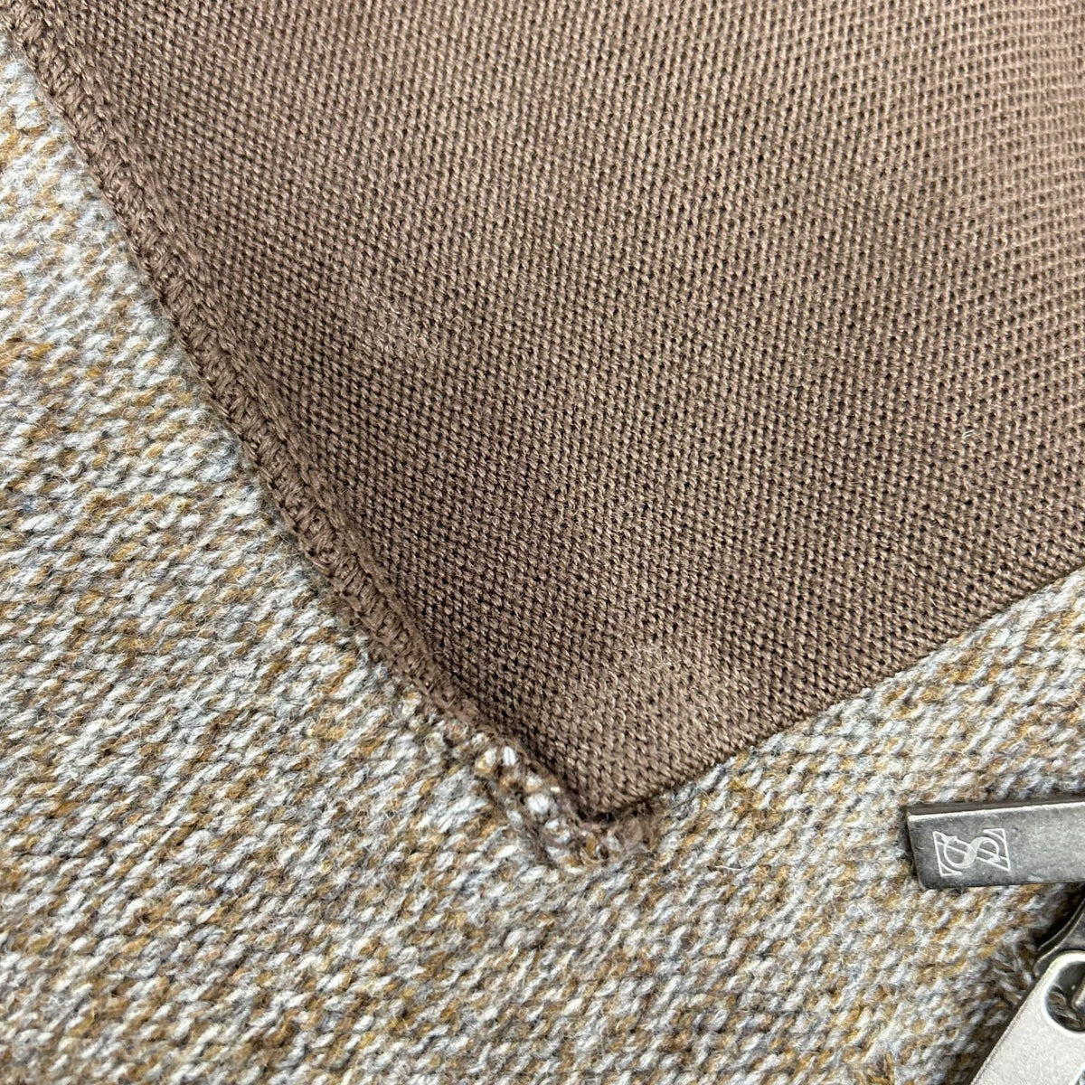 Zegna Sport Brown Heather Wool Knit Jacket