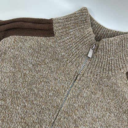 Zegna Sport Brown Heather Wool Knit Jacket