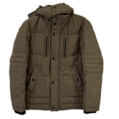 BOSS Brown Dery2 Wool Down Jacket Size 44
