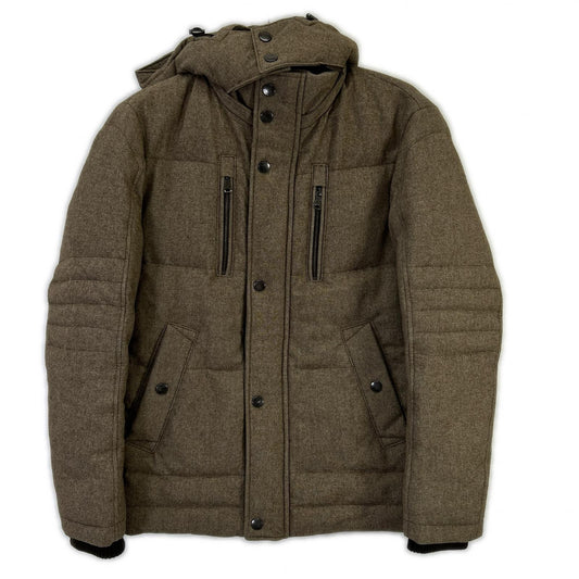 BOSS Brown Dery2 Wool Down Jacket Size 44
