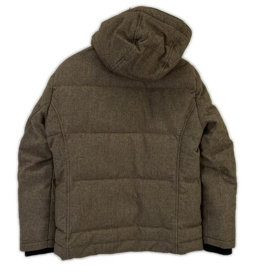 BOSS Brown Dery2 Wool Down Jacket Size 44