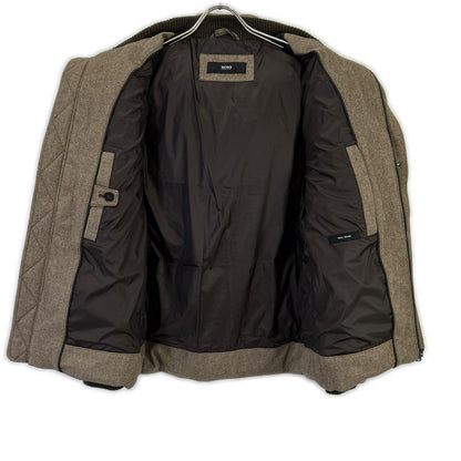 BOSS Brown Dery2 Wool Down Jacket Size 44