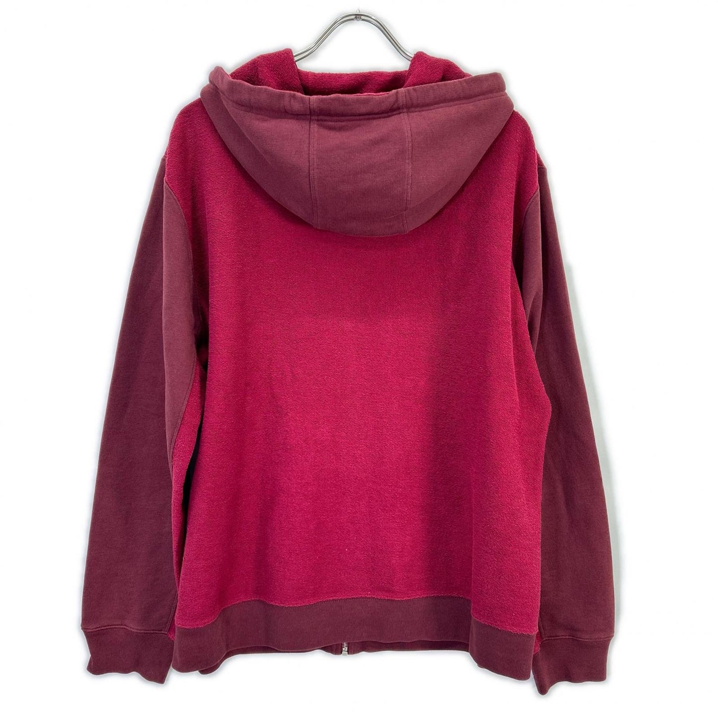 LOEWE Anagram Embroidered Zip Hoodie Red Cotton Size XS