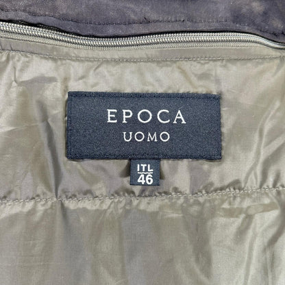 EPOCA UOMO Silver Fox Fur Mod Coat Green Rayon Size 46