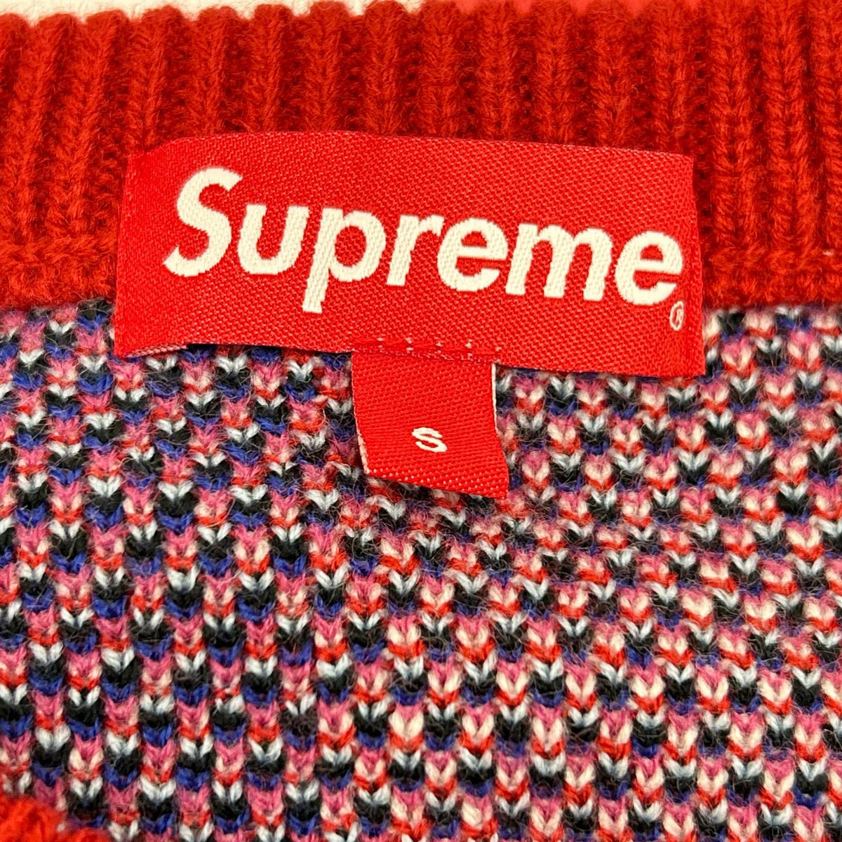 Supreme 21SS Digital Flag Sweater Red Acrylic Size S