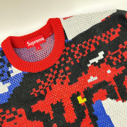 Supreme 21SS Digital Flag Sweater Red Acrylic Size S