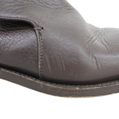 FENDI Square Toe Jodhpur Boots Leather Brown Size 8