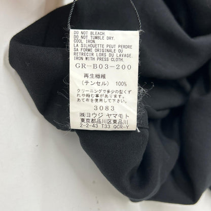 Ground Y Long Overshirt Tencel Black Shirt Size 3