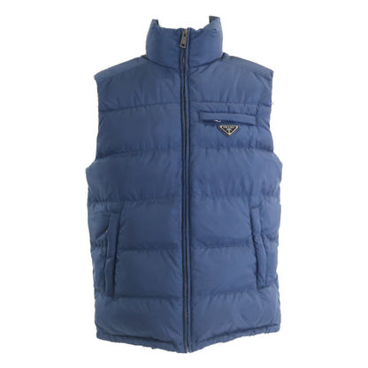 PRADA Triangle Logo Down Vest Navy Size 52