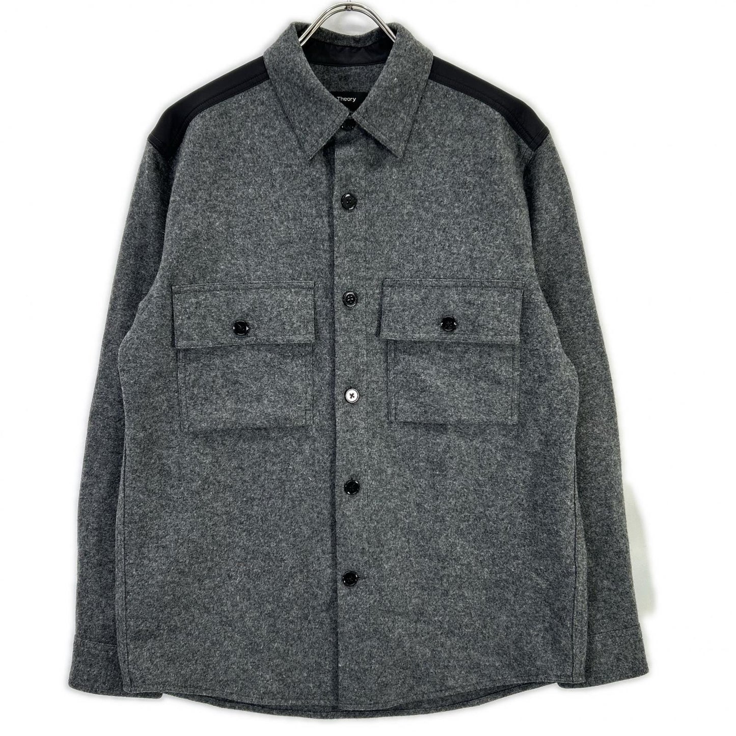 Theory 20AW GOLDWIN A ROSSLAND Wool Shirt Gray Size S