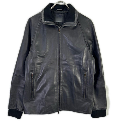 Theory 20AW POLISHED NAPPA LANDAN Lamb Blouson Black Size M