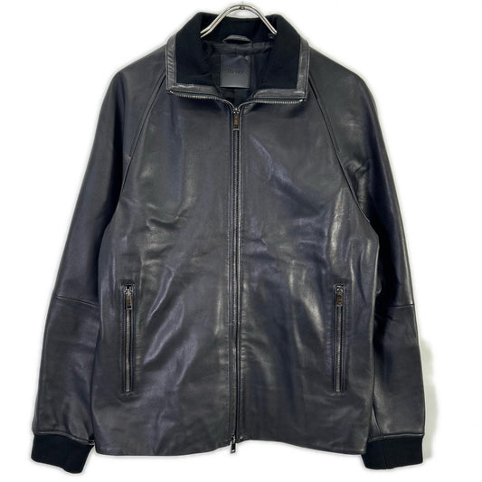 Theory 20AW POLISHED NAPPA LANDAN Lamb Blouson Black Size M