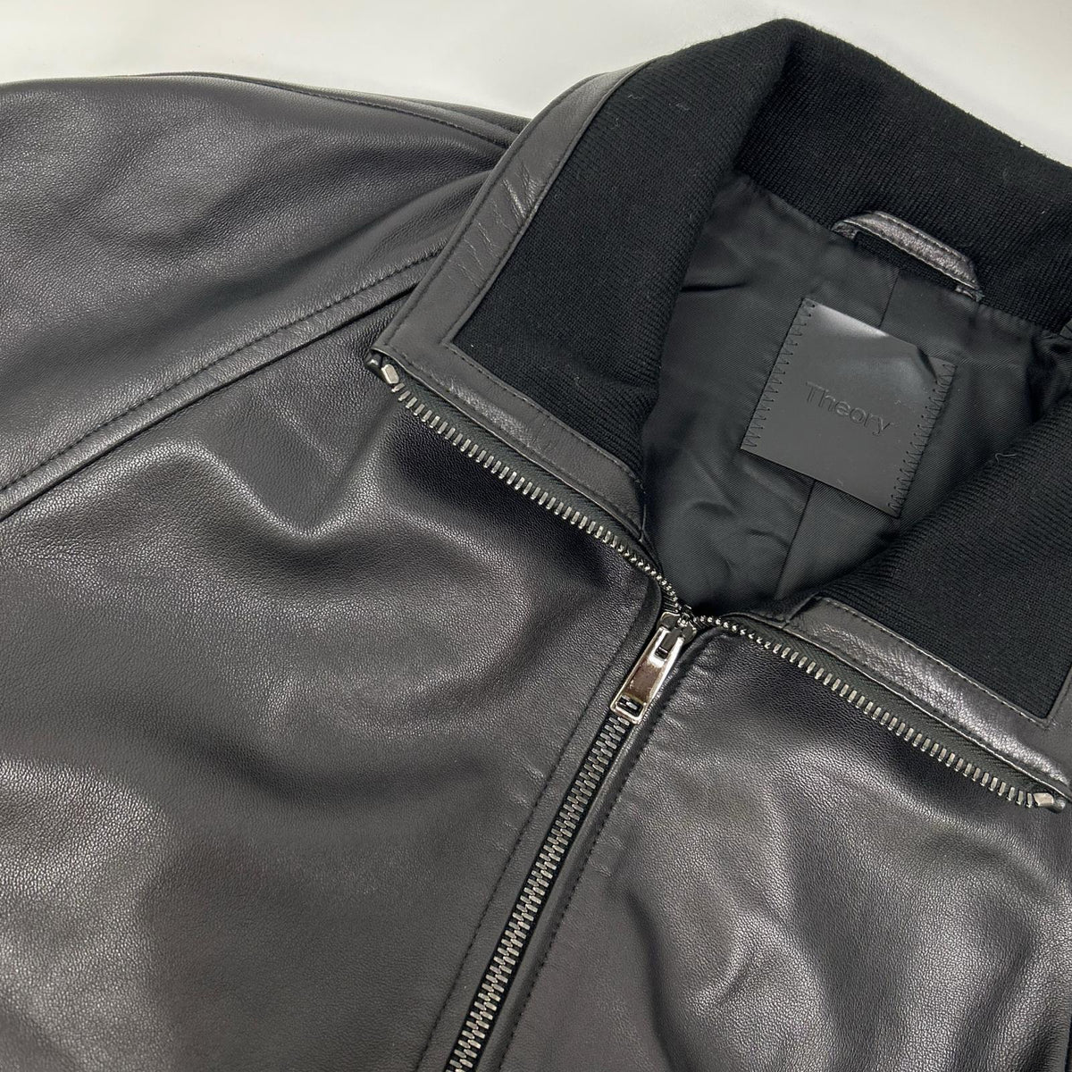 Theory 20AW POLISHED NAPPA LANDAN Lamb Blouson Black Size M