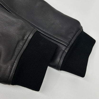 Theory 20AW POLISHED NAPPA LANDAN Lamb Blouson Black Size M