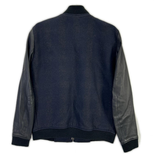 Theory VOLTER Long Sleeve KINLOGGH Leather Panel Jacket Black Size S