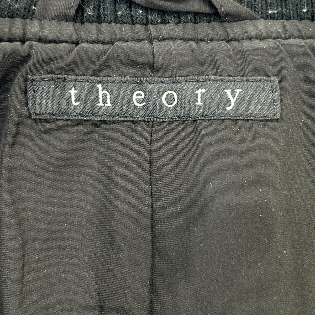 Theory VOLTER Long Sleeve KINLOGGH Leather Panel Jacket Black Size S