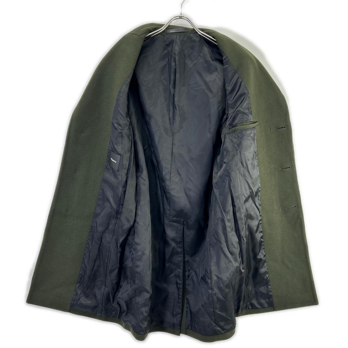 Theory SOFT MELTON BOWER Top Coat Wool Green Size S