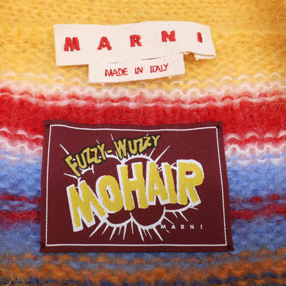 MARNI Striped Mohair Cardigan Multi Size 46