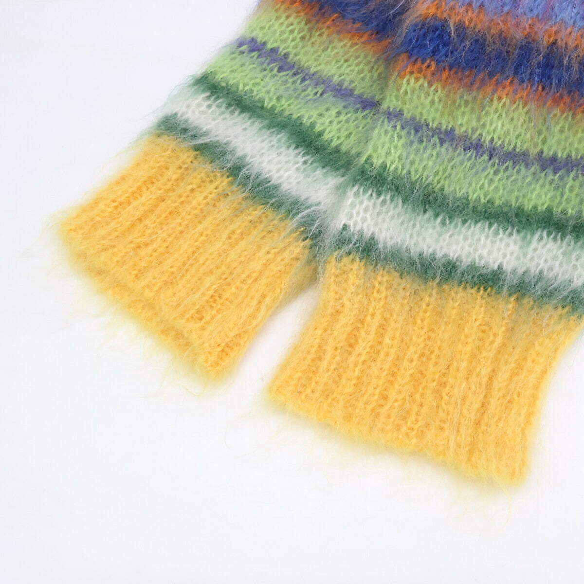 MARNI Striped Mohair Cardigan Multi Size 46