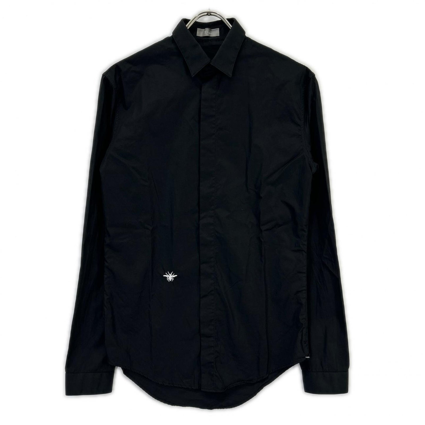 Dior HOMME 06AW Hedi Slimane Bee Cotton Black Shirt Size 37