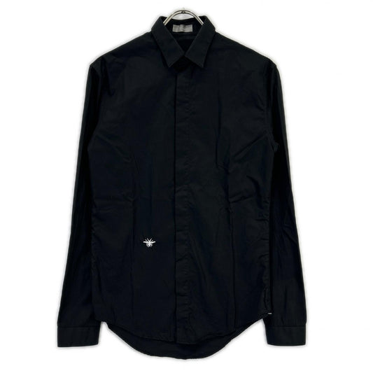 Dior HOMME 06AW Hedi Slimane Bee Cotton Black Shirt Size 37