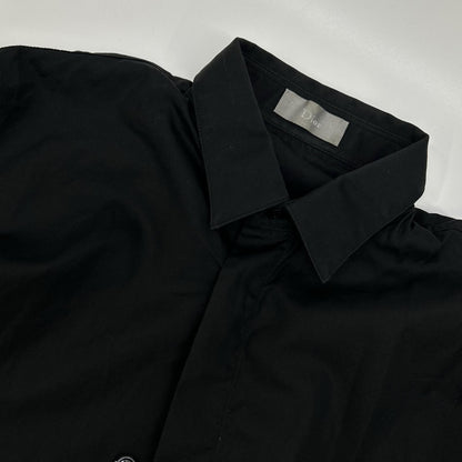 Dior HOMME 06AW Hedi Slimane Bee Cotton Black Shirt Size 37