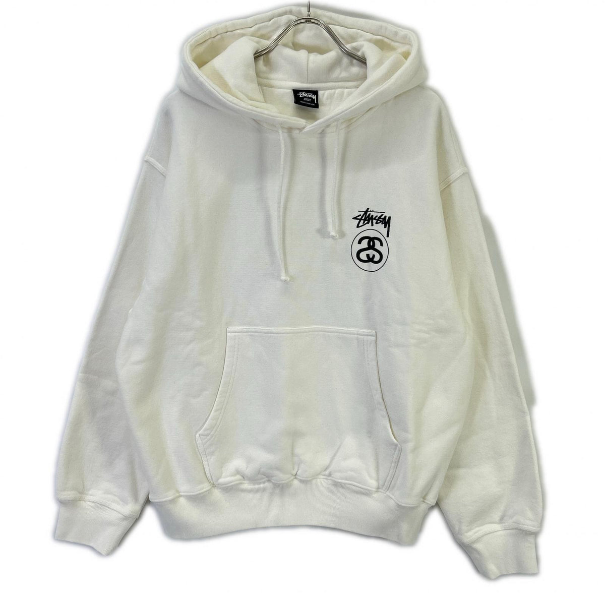 Stussy Stock Link Pigment Dyed Hoodie White Size L