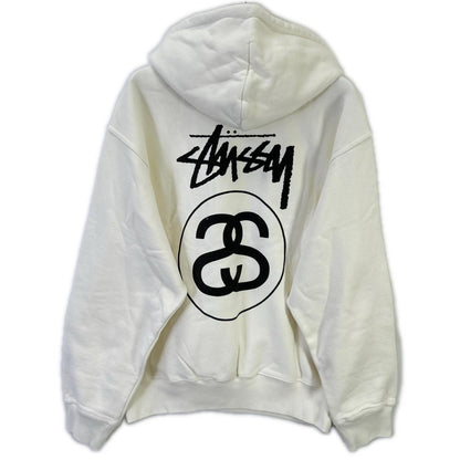 Stussy Stock Link Pigment Dyed Hoodie White Size L