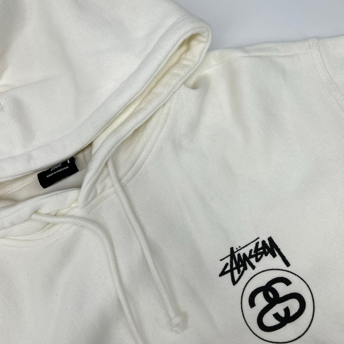 Stussy Stock Link Pigment Dyed Hoodie White Size L