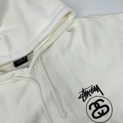 Stussy Stock Link Pigment Dyed Hoodie White Size L