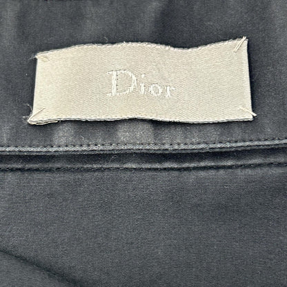 Dior HOMME Stand Collar Cotton Broad Shirt Black Size 37