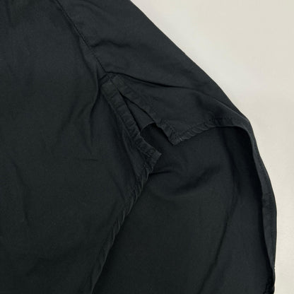 Dior HOMME Stand Collar Cotton Broad Shirt Black Size 37