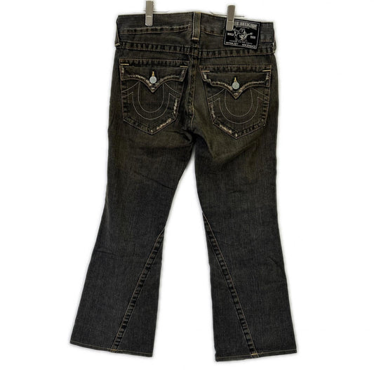 TRUE RELIGION JOEY Bootcut Denim Pants Black Boots Size 30×33
