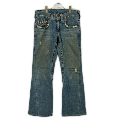 TRUE RELIGION JOEY USA Bootcut Denim Pants Blue Boots Size 29×33