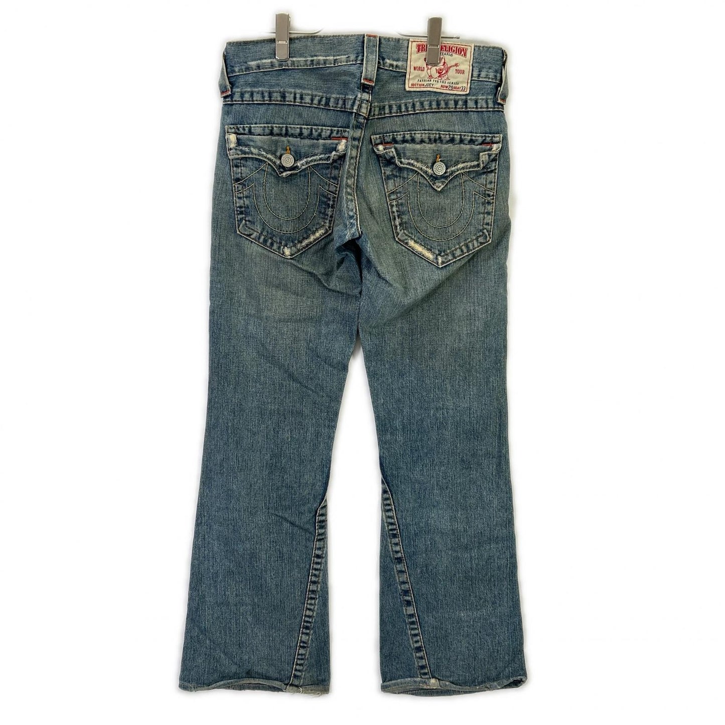 TRUE RELIGION JOEY USA Bootcut Denim Pants Blue Boots Size 29×33