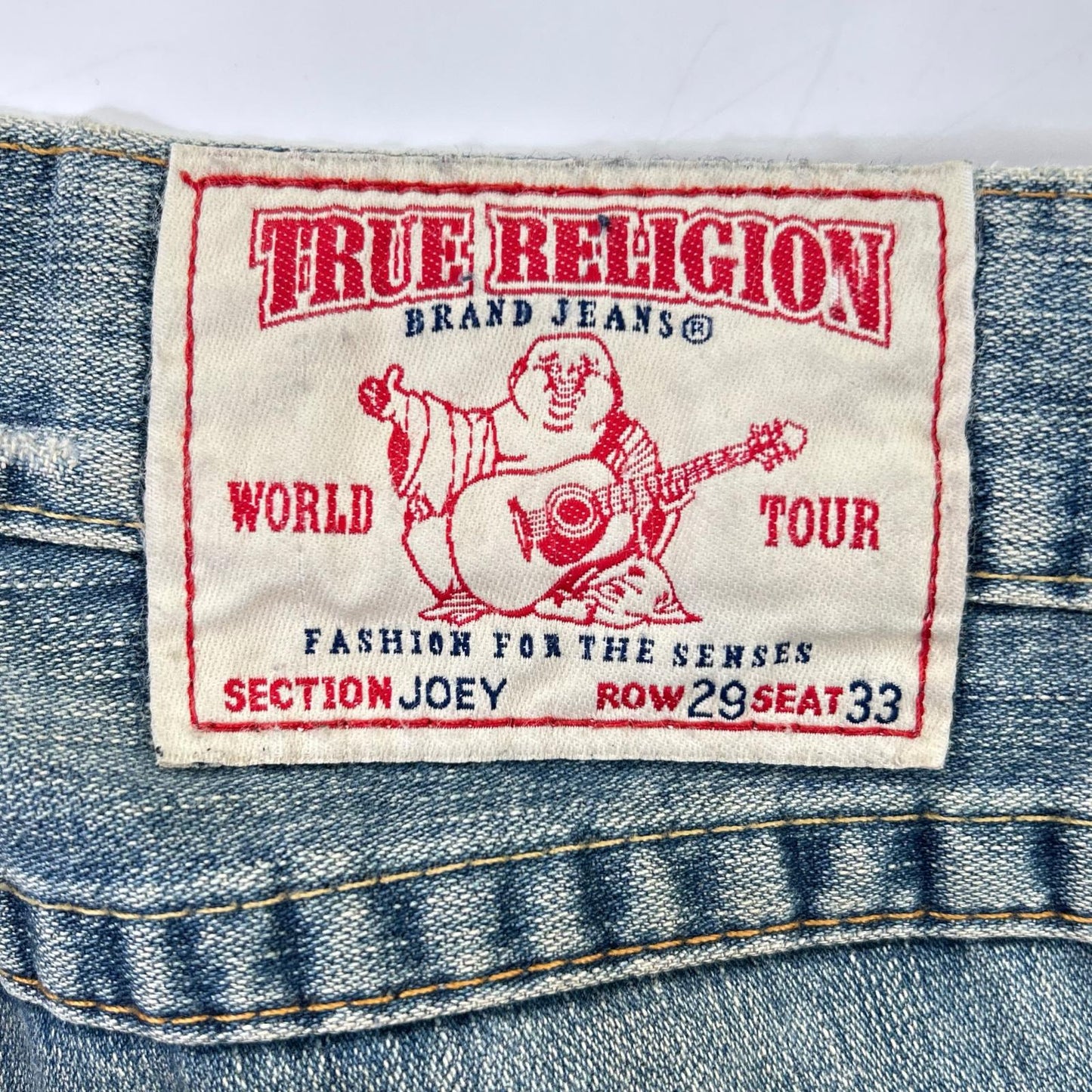 TRUE RELIGION JOEY USA Bootcut Denim Pants Blue Boots Size 29×33