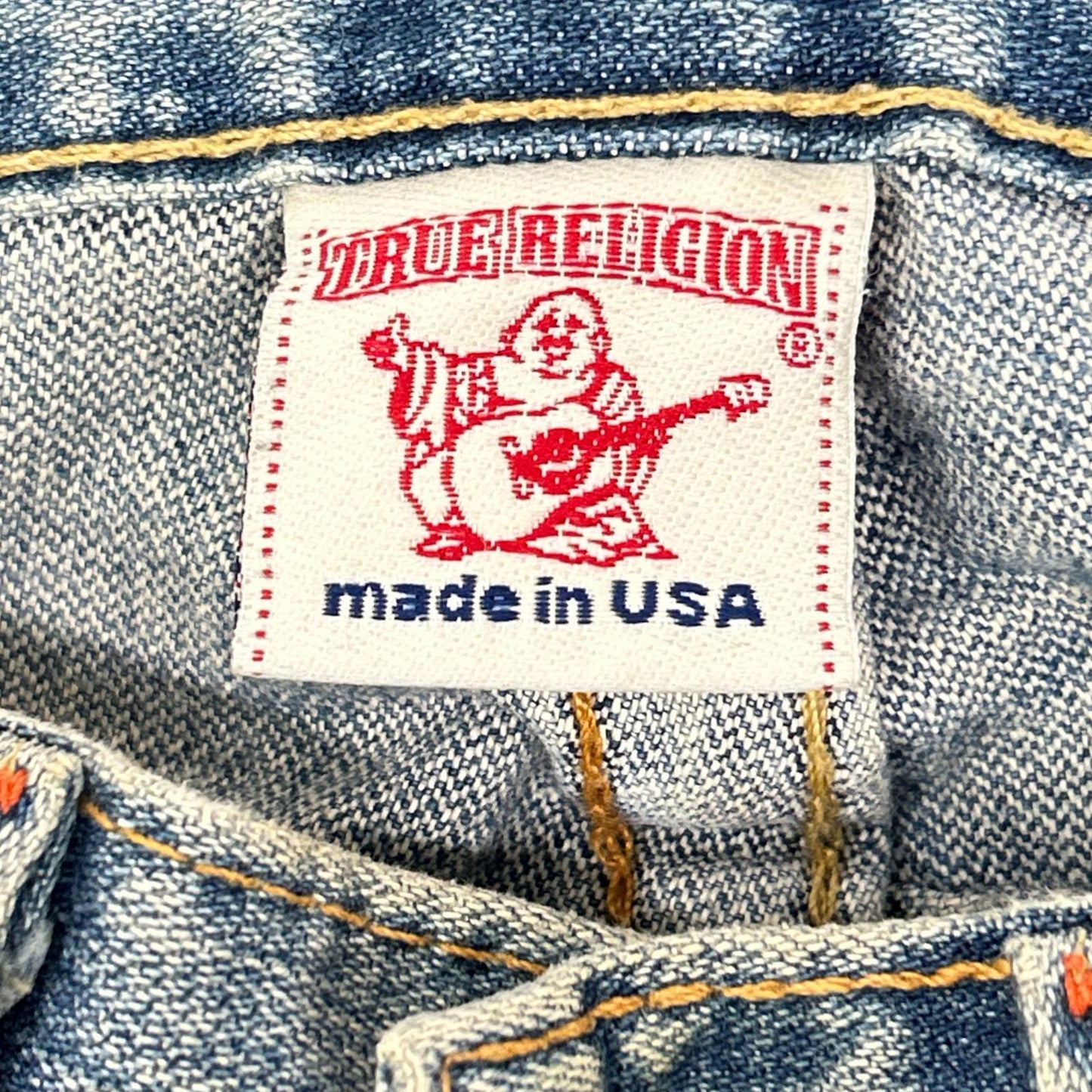 TRUE RELIGION JOEY USA Bootcut Denim Pants Blue Boots Size 29×33